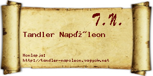 Tandler Napóleon névjegykártya